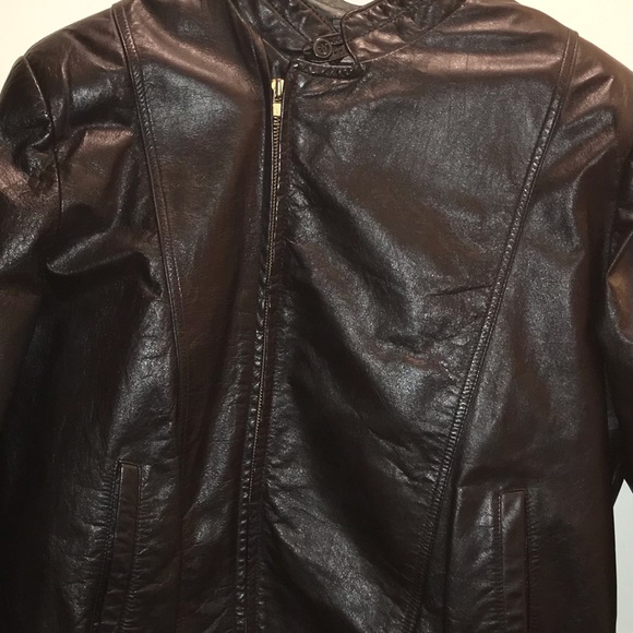 Wilsons Leather Jacket Faux Fur Lined Black sz 42 Autumn - Picture 2 of 16